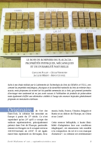 Pollet C., et al_ Le bois de Robinier Faux-Acacia : propriétés phys, méca et durabilité nat.