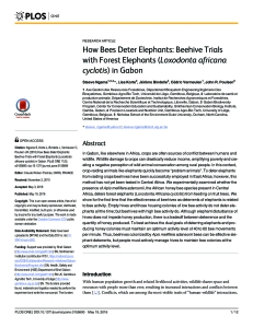 Ngama S. et al._How Bees Deter Elephants_PR2016