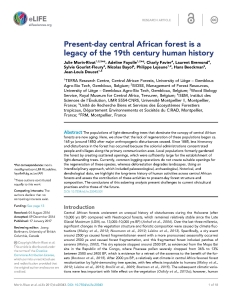 Morin-Rivat J. et al._Present-day central African forest_eLife_PR2017_poster