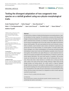 Gorel A. et al_Testing the divergent adaptation-Biotropica_PR2019