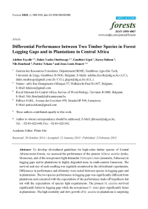 Fayolle et al._Forests_Differential Performance between Two Timber Species