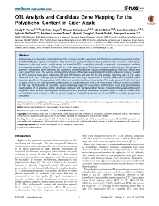 QTL Analysis and Candidate Gene Mapping