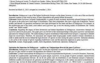 Wilmet_Speciation in the malagasy lemurs_PR2014