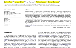 Perin et al. Modelling the top-height_For Ecol Man_PR2013