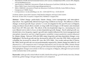 Latte et al._forests_Major changes in growth rate and growth variability