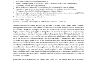 BrognaD. et al. Linking Forest Cover toWater Quality_Water