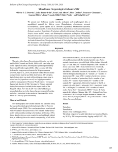 Miscellanea Pauwels O.S.G. et al._Herpetologica Gabonica XIV_bull CHS_PR2018