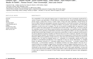 Ligot G., et al._Growth determinants of timber species Triplochiton scleroxylont_for ecol manag