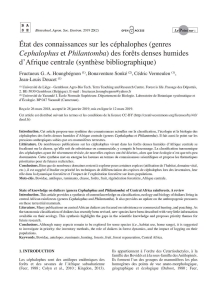 Houngbégnon F. et al._État des connaissances sur les céphalophes