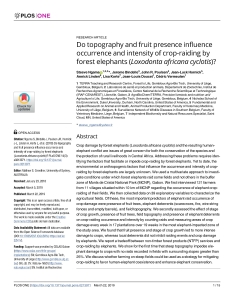 Ngama S., et al._Dotopographyandfruitpresenceinfluenceoccurrence_journal pone_PR2019